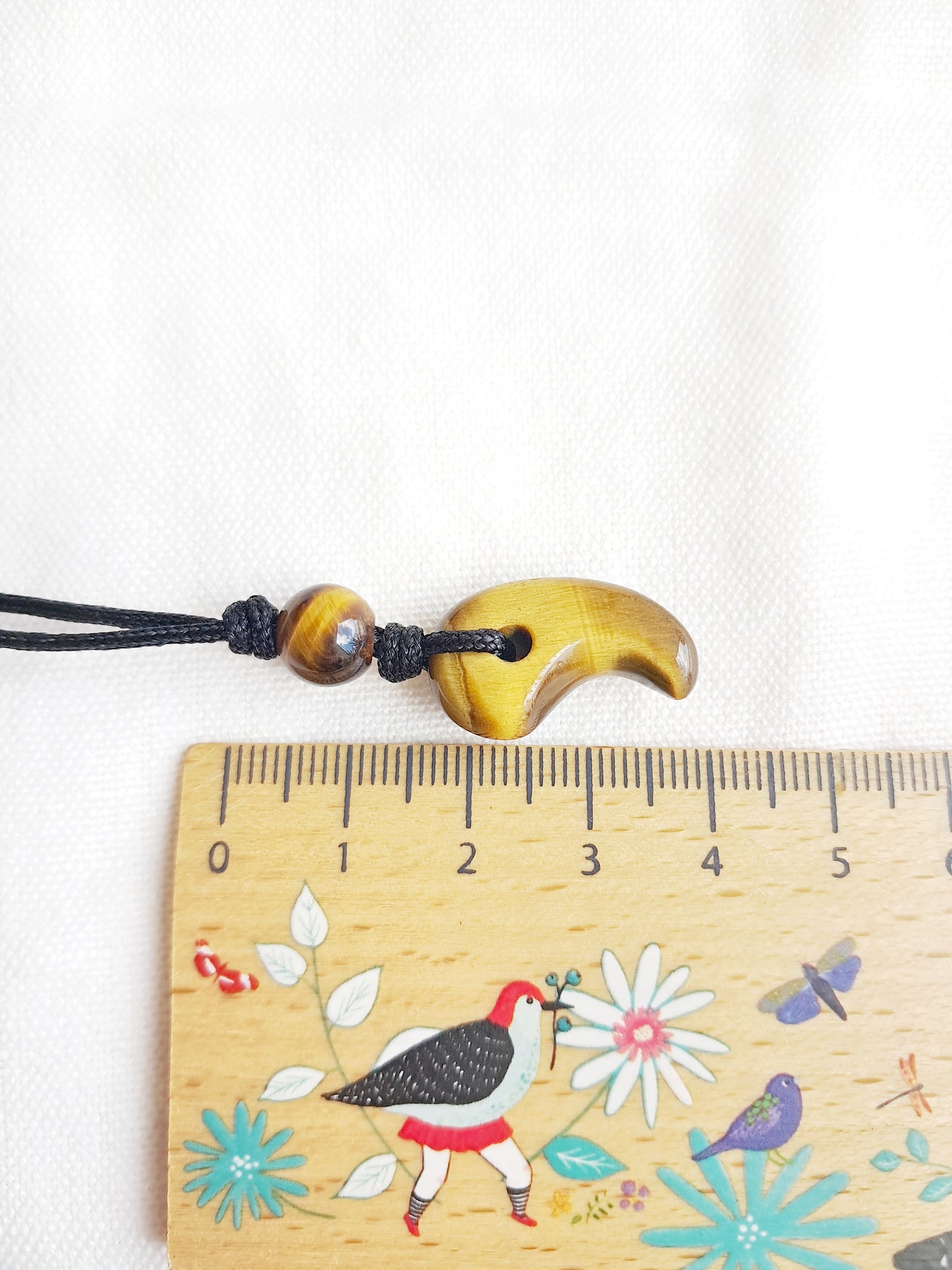 Collier en cordon Magatama Gogok en œil de tigre