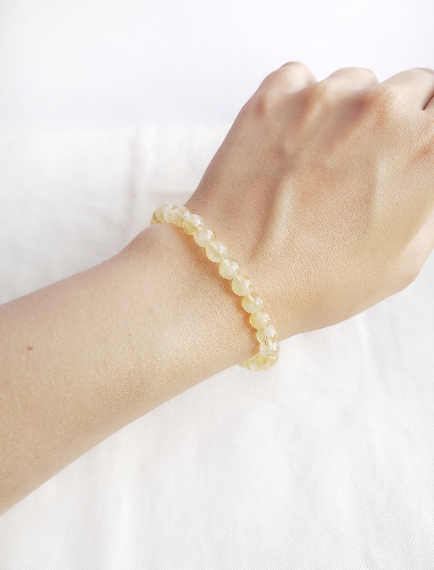 Bracelet de lithothérapie en citrine 6mm