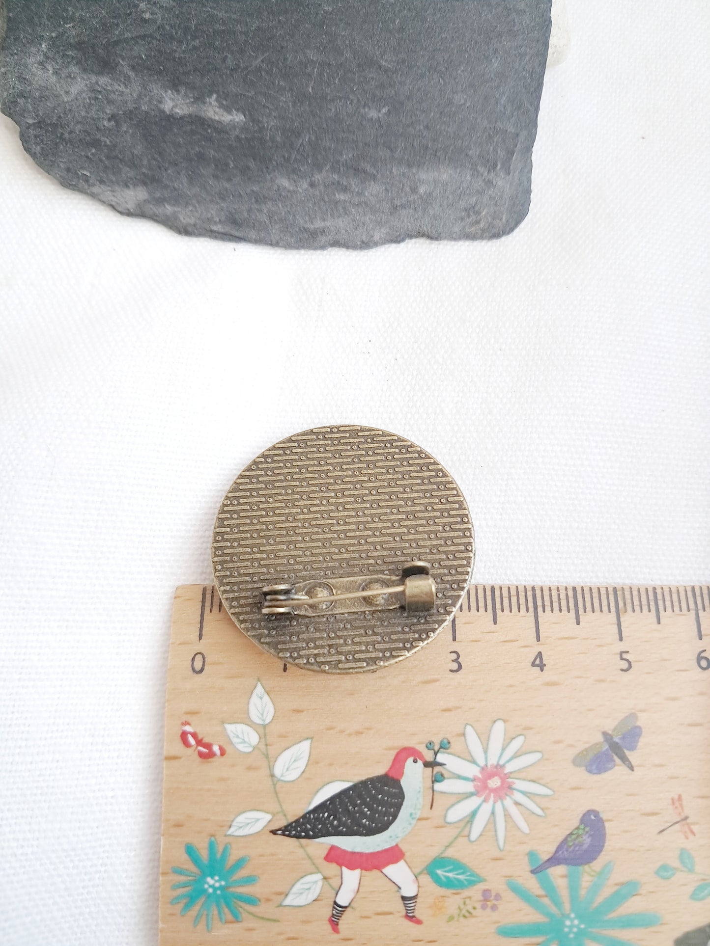 Broche cabochon fleurs de tournesols