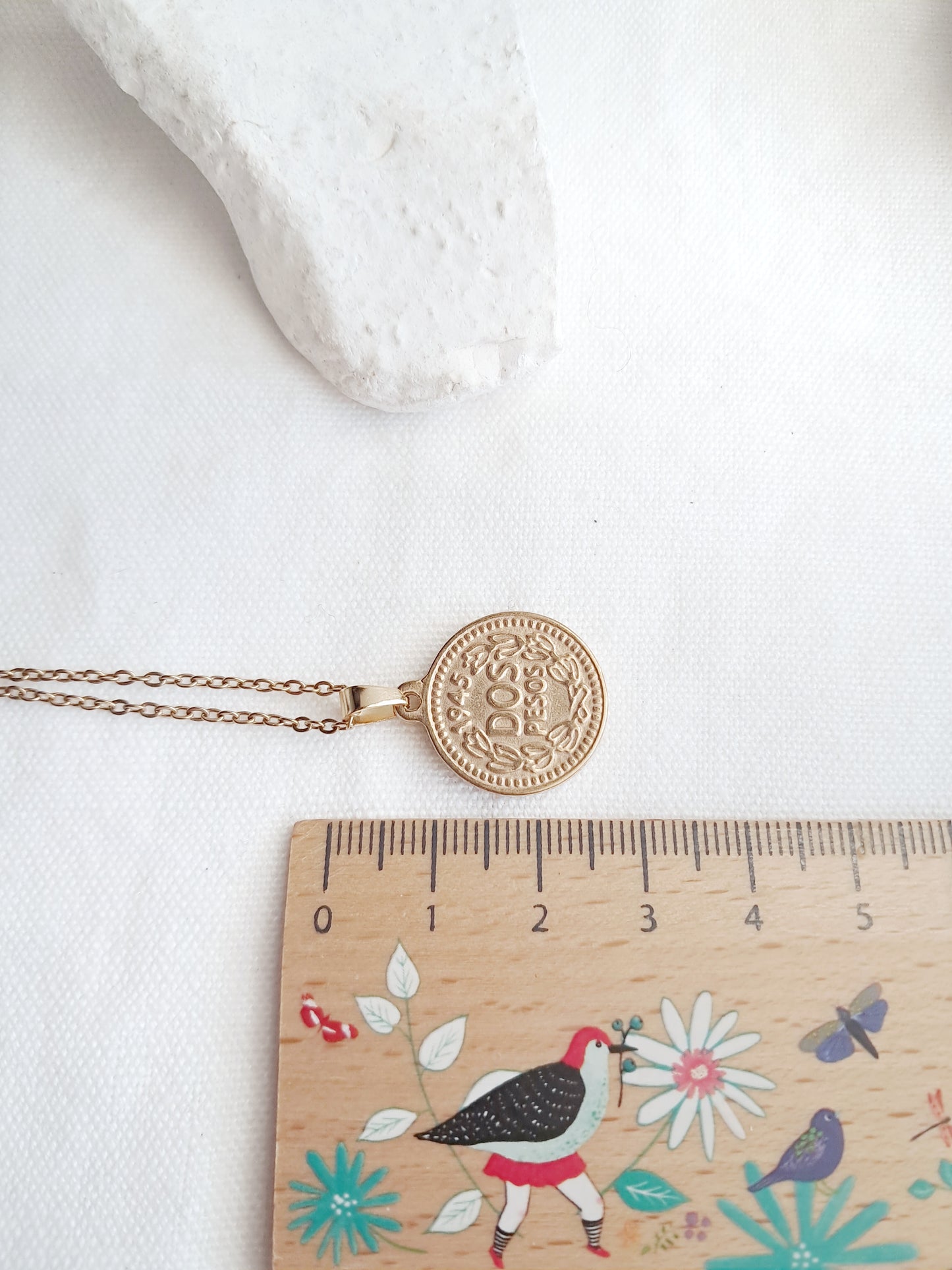 Collier pendentif pièce de monnaie reine Elisabeth