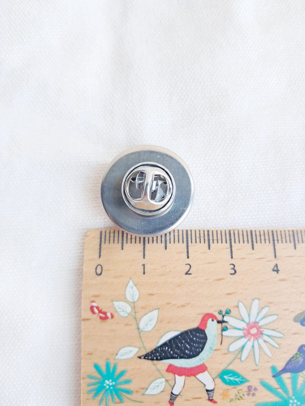 Broche cabochon motif japonais