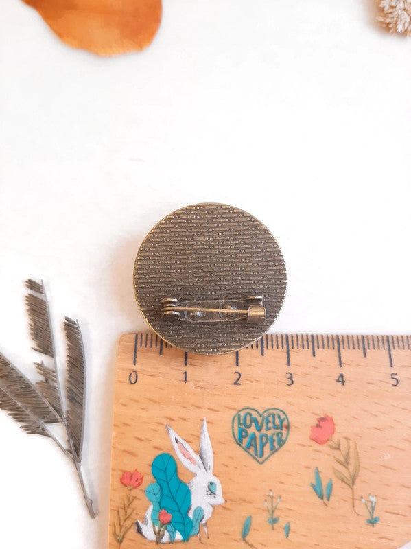 Broche à motifs de fleurs de cerisier en quartz rose