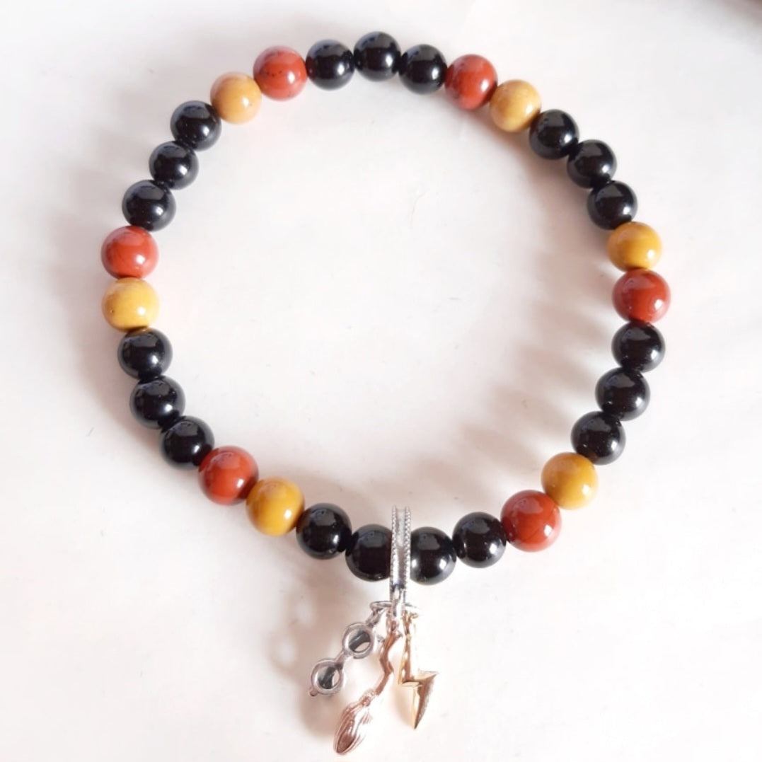 Bracelet les symboles d’Harry Potter avec breloque