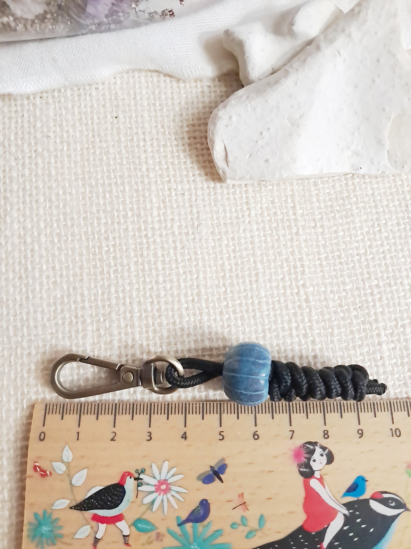 Porte-clés Jack O'lantern bleu en laiton