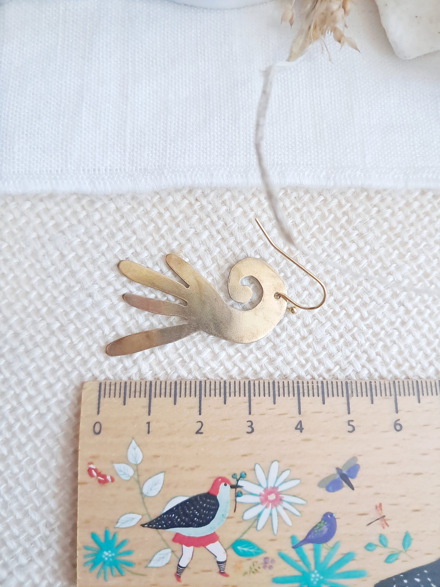 Boucles d'oreilles nautilus inspirées de Matisse