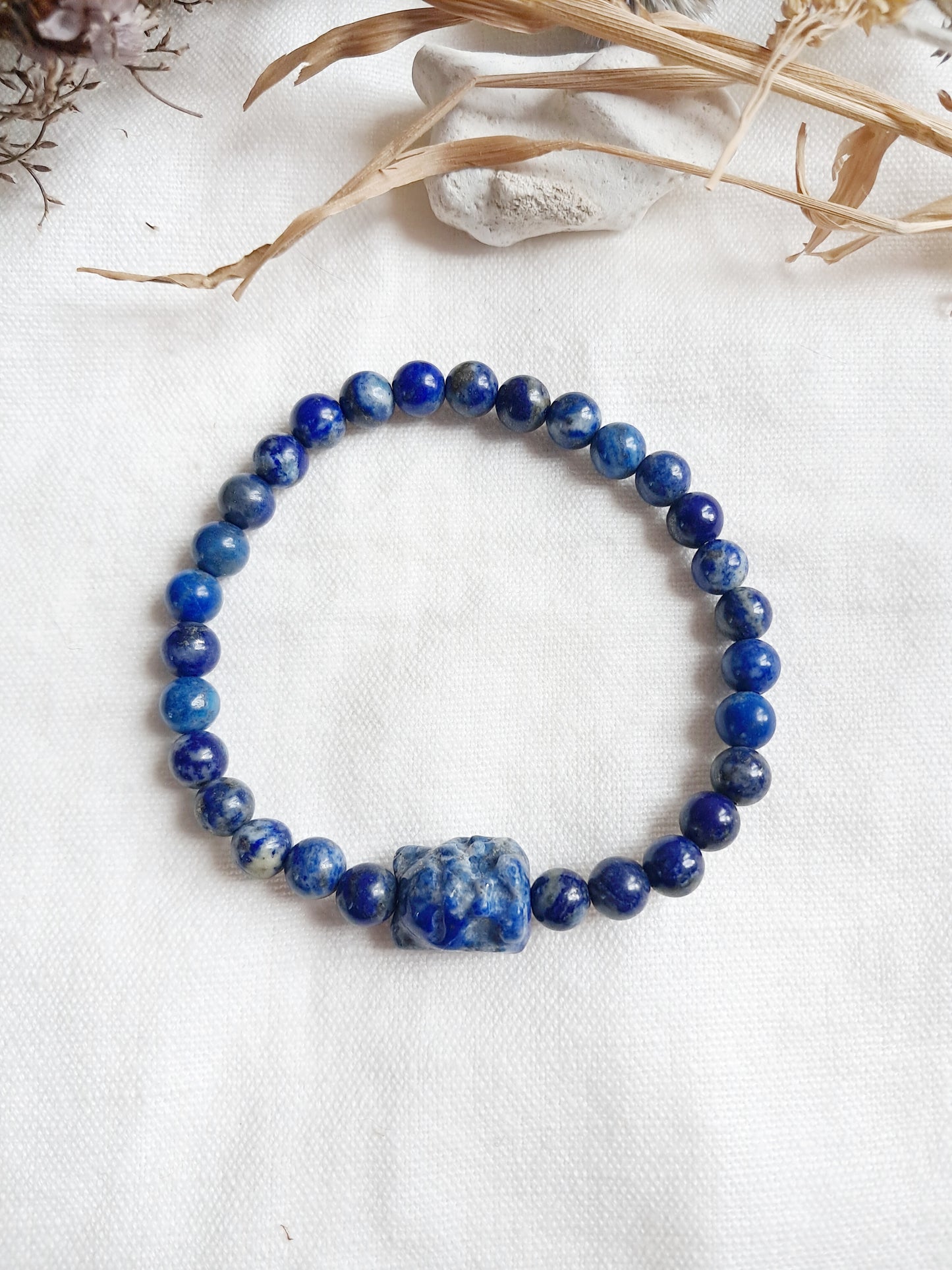 Bracelet renard à neuf queues en lapis-lazuli