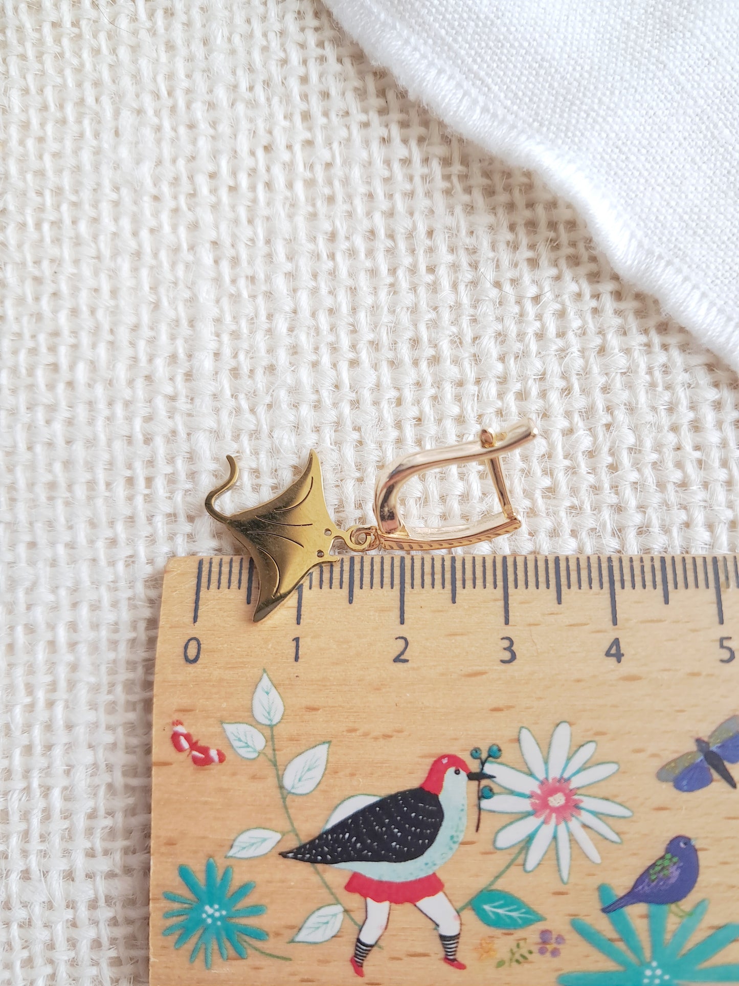 Boucles d'oreilles créoles poissons raies