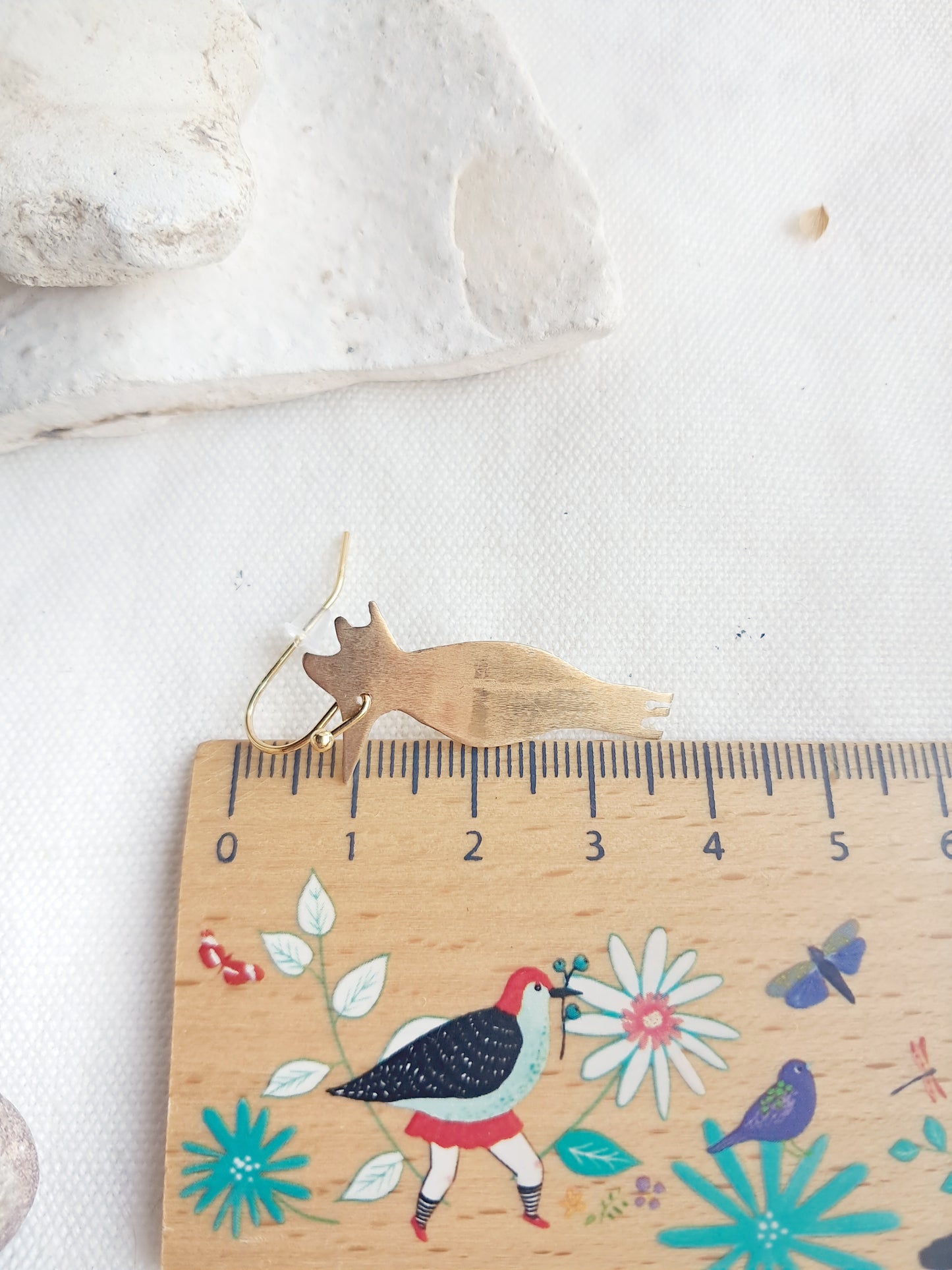 Boucles d'oreilles oiseau Huppe fasciée