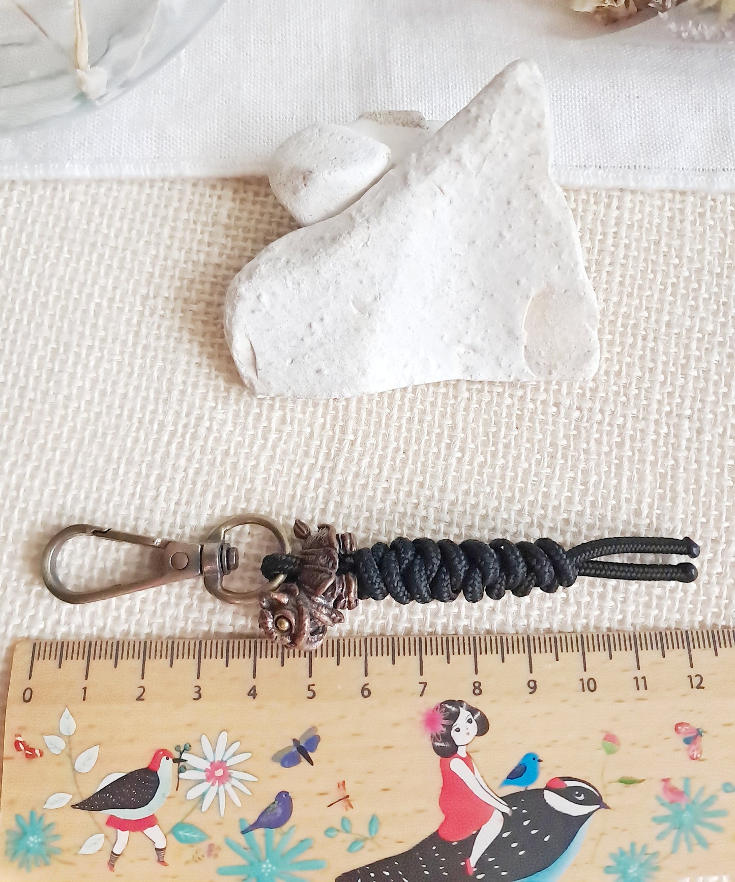 Porte-clés lion du nouvel an chinois en laiton