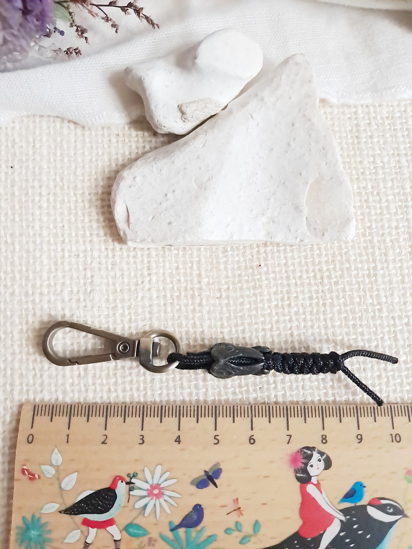 Porte-clés corbeau en laiton