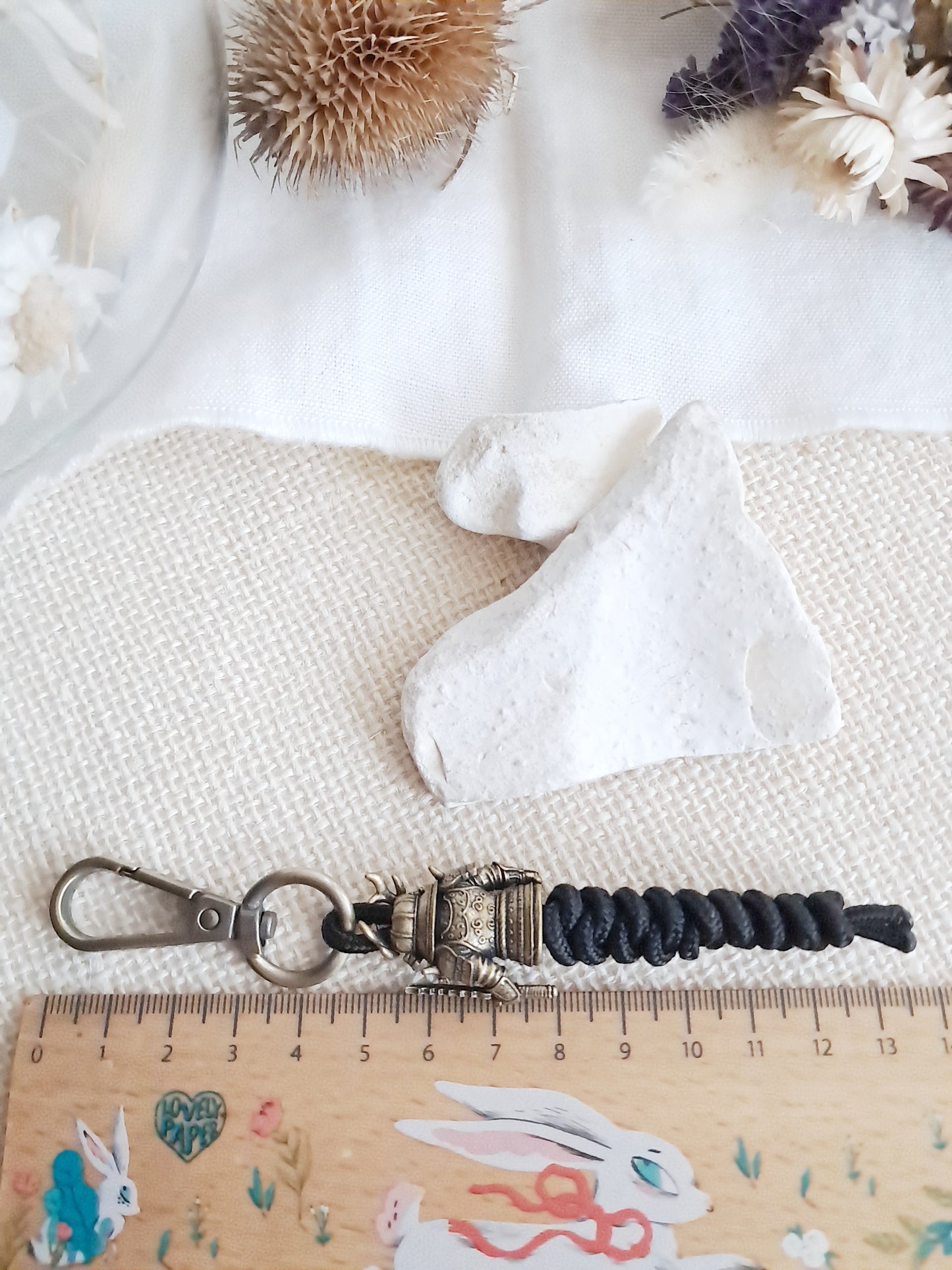 Porte-clés Tenjin samouraï en laiton