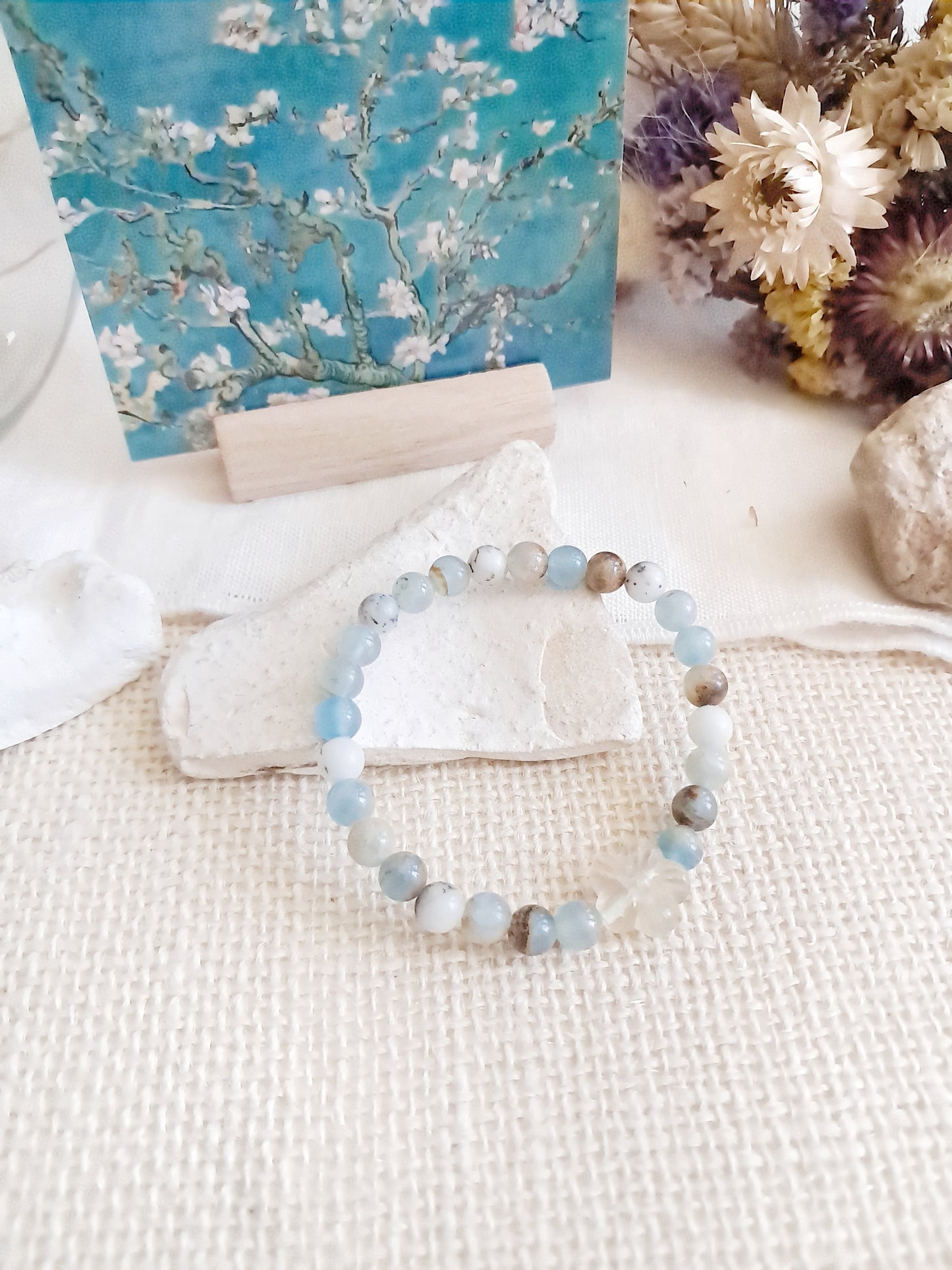 Bracelet inspiré de "Amandier en fleurs" de Vincent Van Gogh