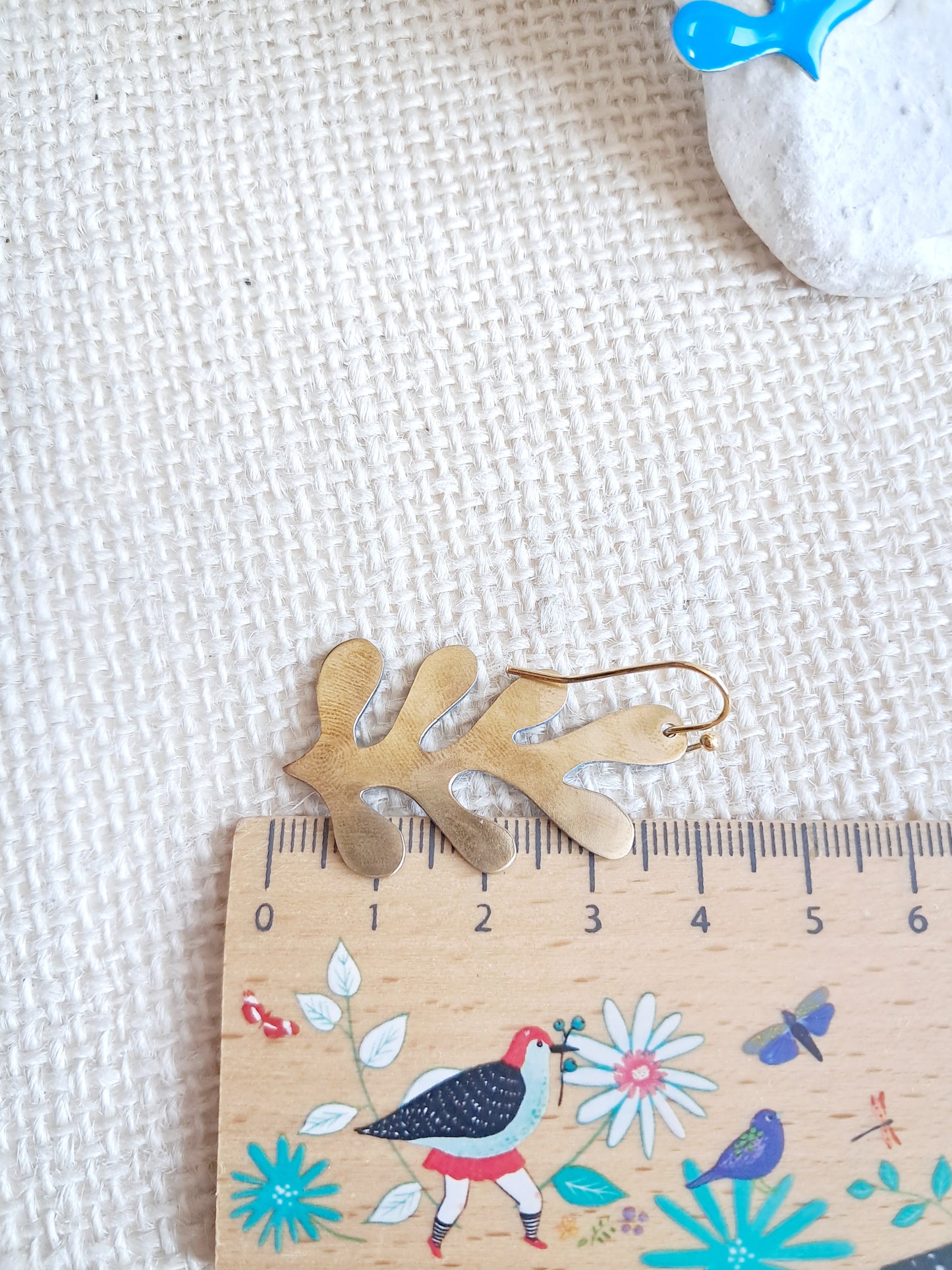 Boucles d'oreilles algues bleues inspiration Matisse