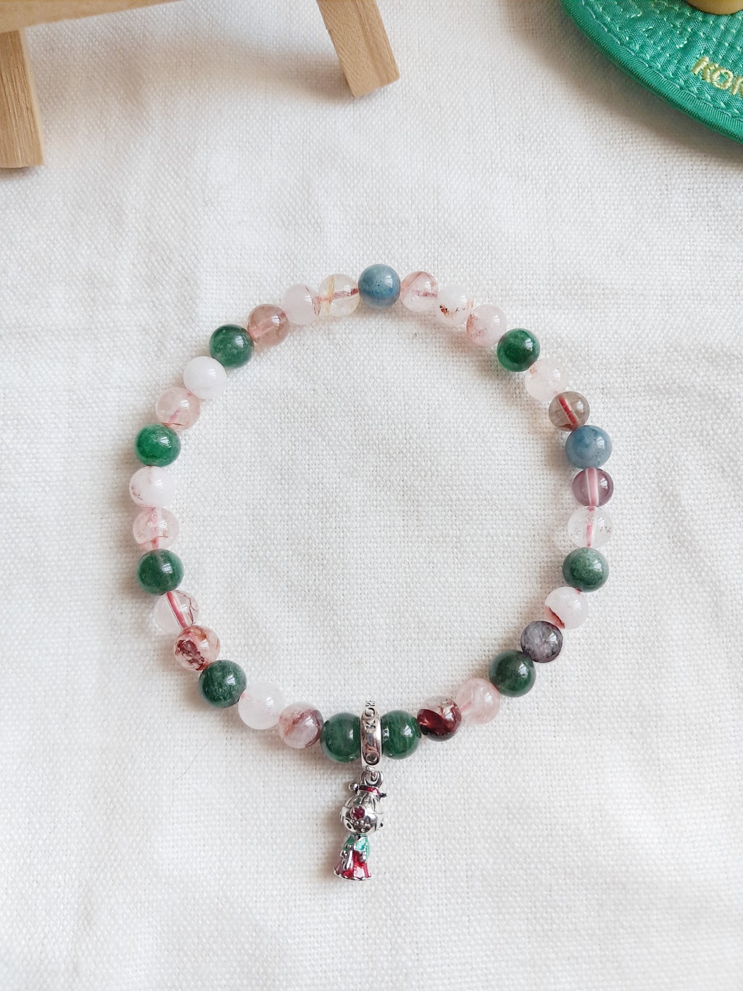 Bracelet Hanbok (한복) avec sa breloque en argent 925