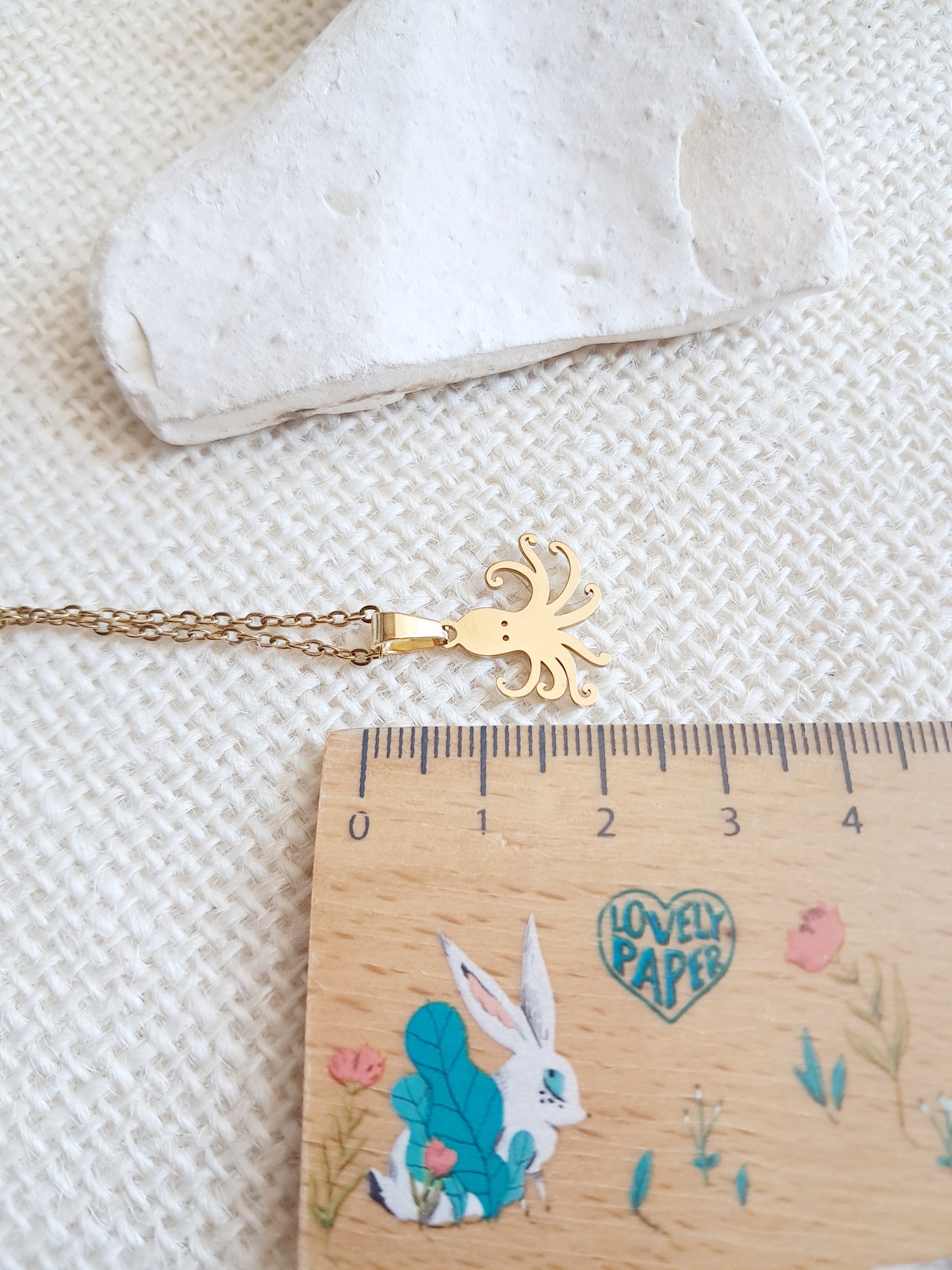 Collier pendentif pieuvre en acier inoxydable