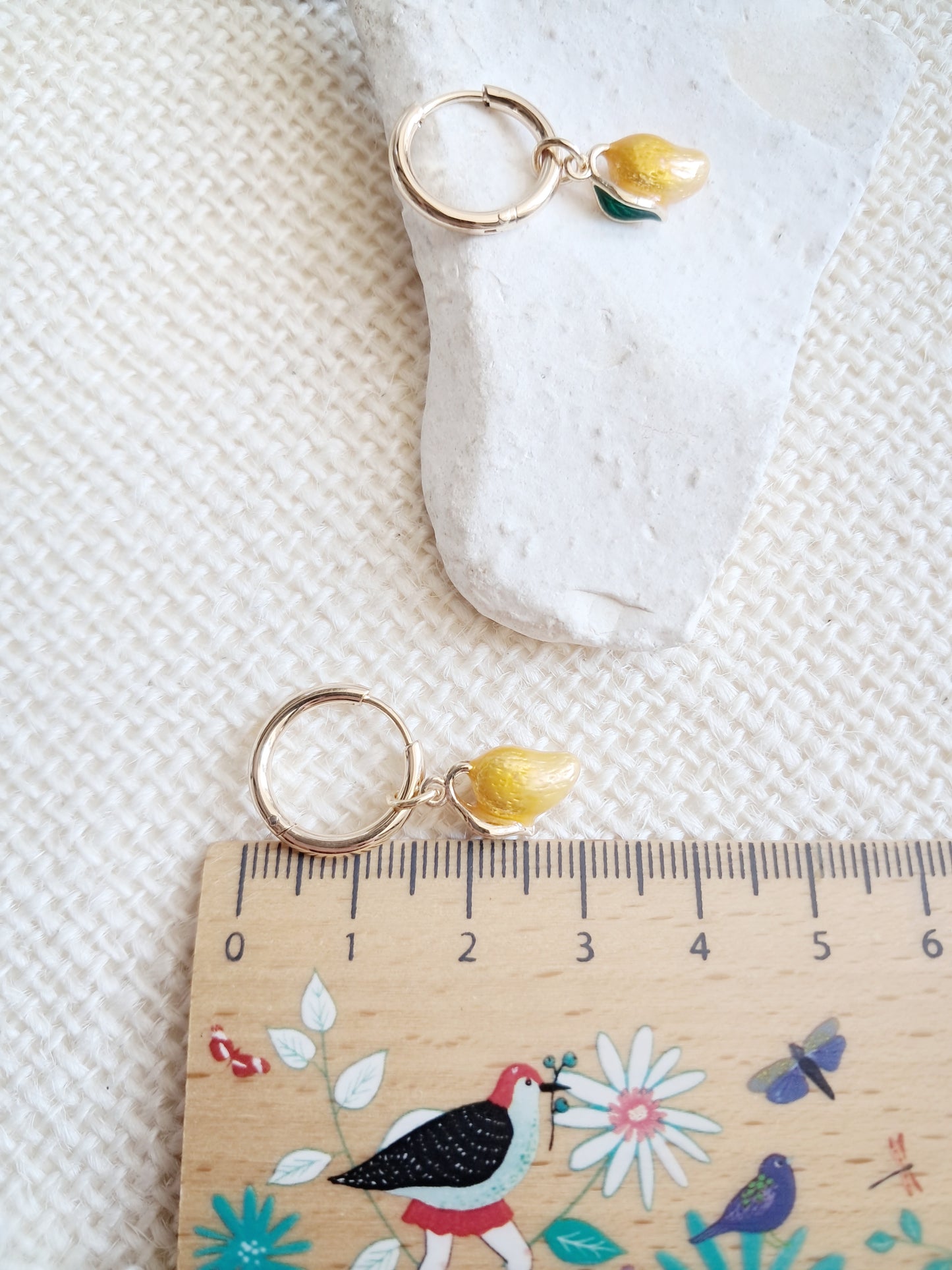 Boucles d'oreilles créoles fruits mangues