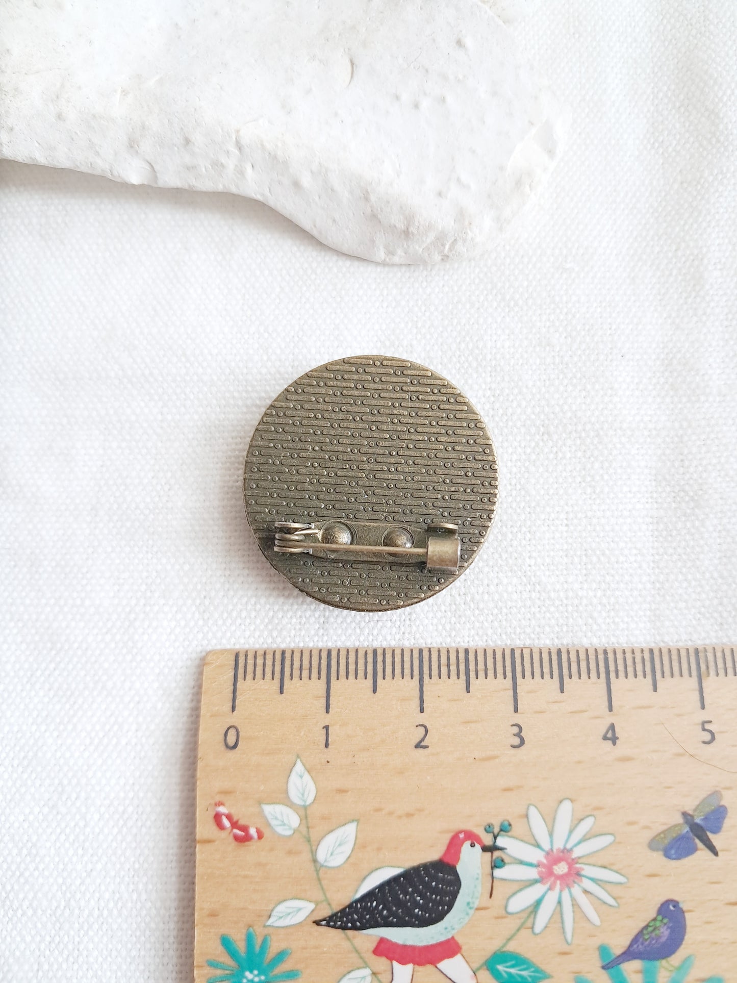 Broche cabochon fleur de tournesol de Van Gogh