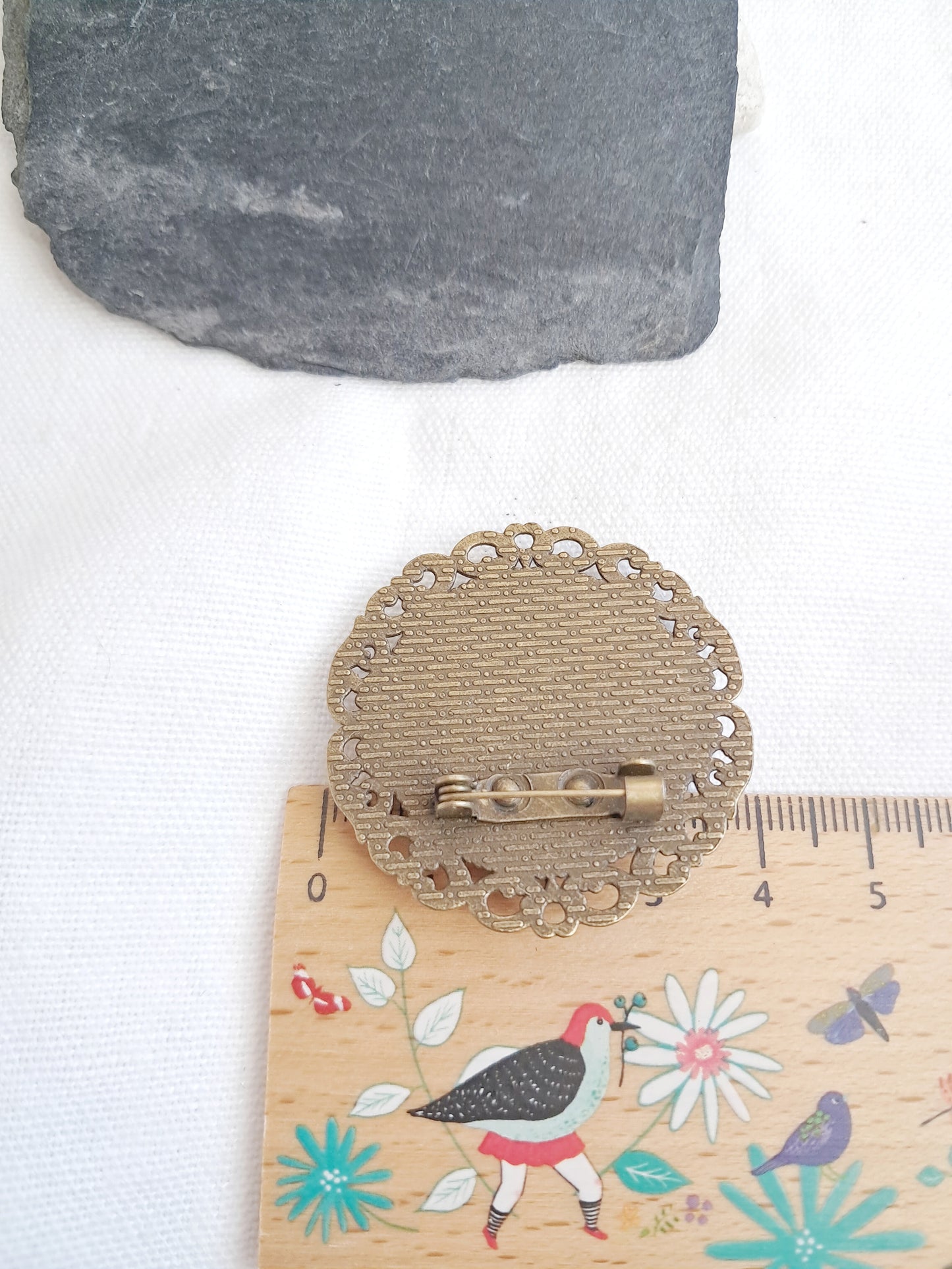 Broche cabochon Vermeer "La leçon de musique interrompue"