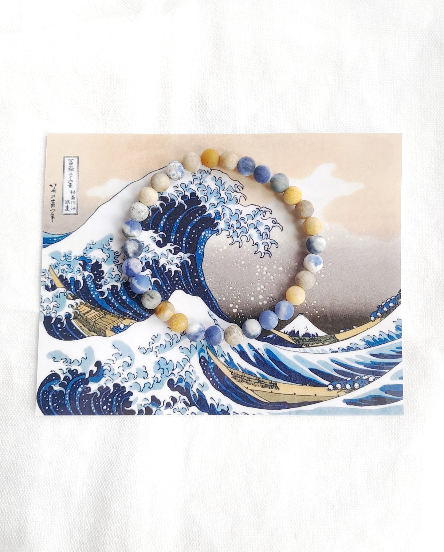 Bracelet inspiré de "La Grande Vague de Kanagawa" d'Hokusai