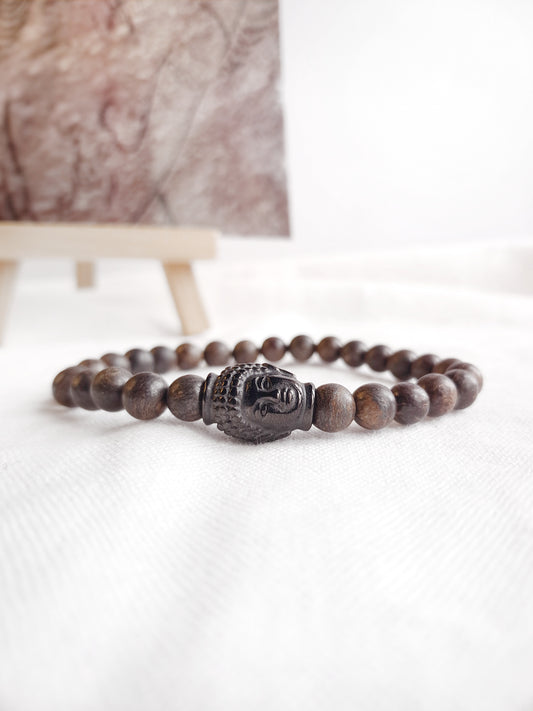 Bracelet en bronzite inspiré d'un Bouddha