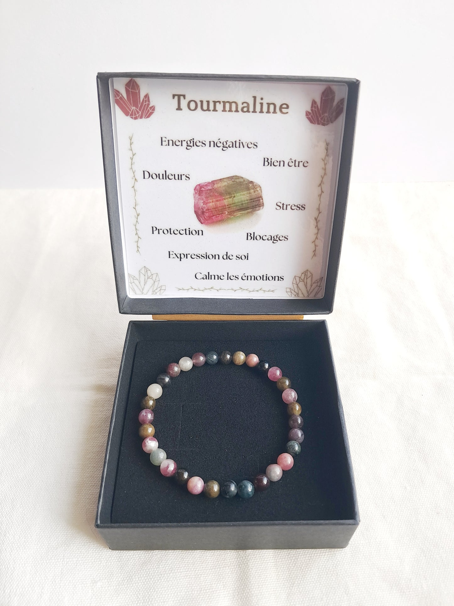 Bracelet en tourmaline 6mm