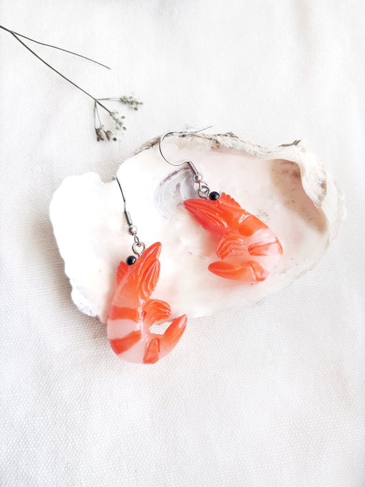 Boucles d'oreilles crevettes