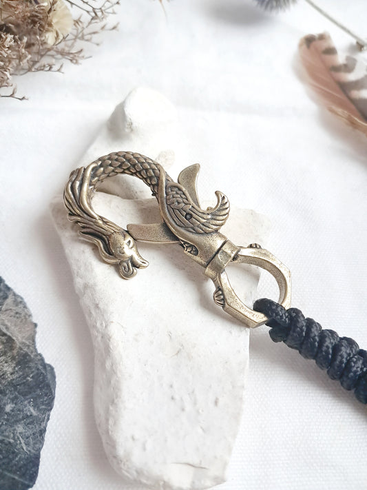 Porte-clés mousqueton phœnix en laiton