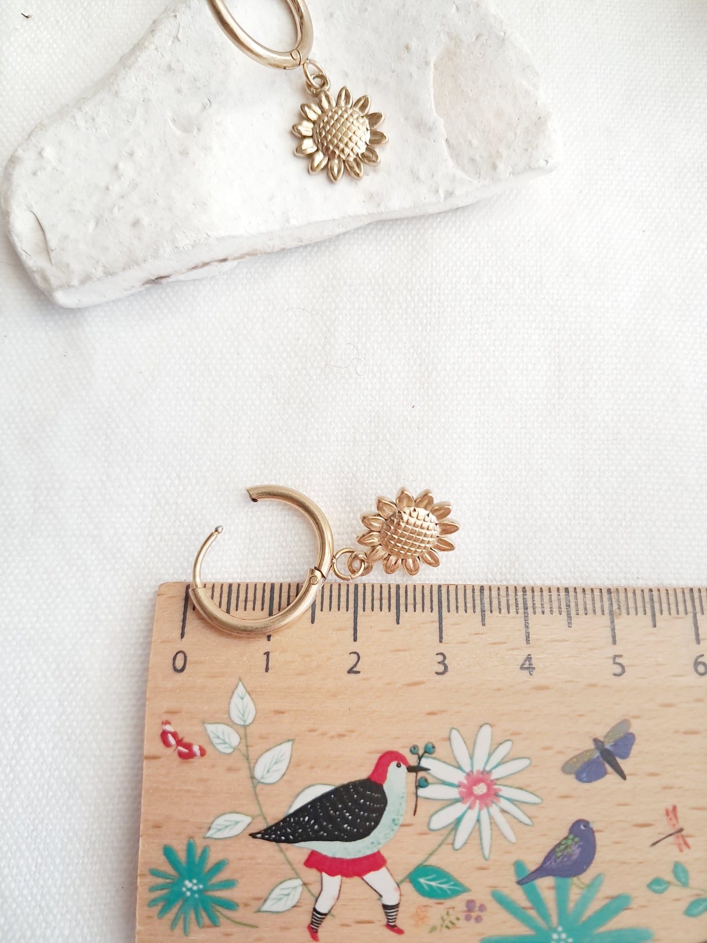 Boucles d'oreilles créoles marguerites