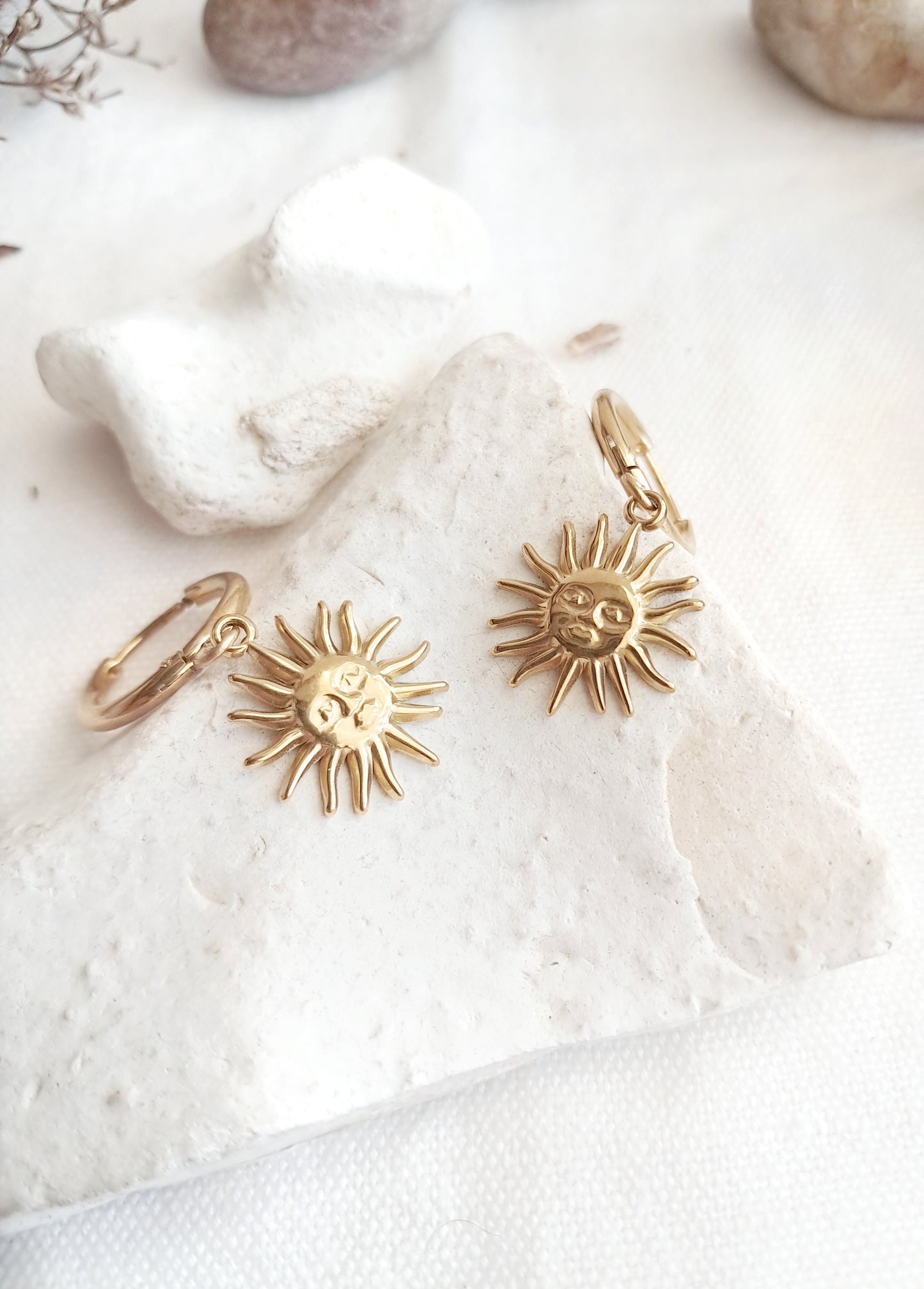 Boucles d'oreilles créoles soleils