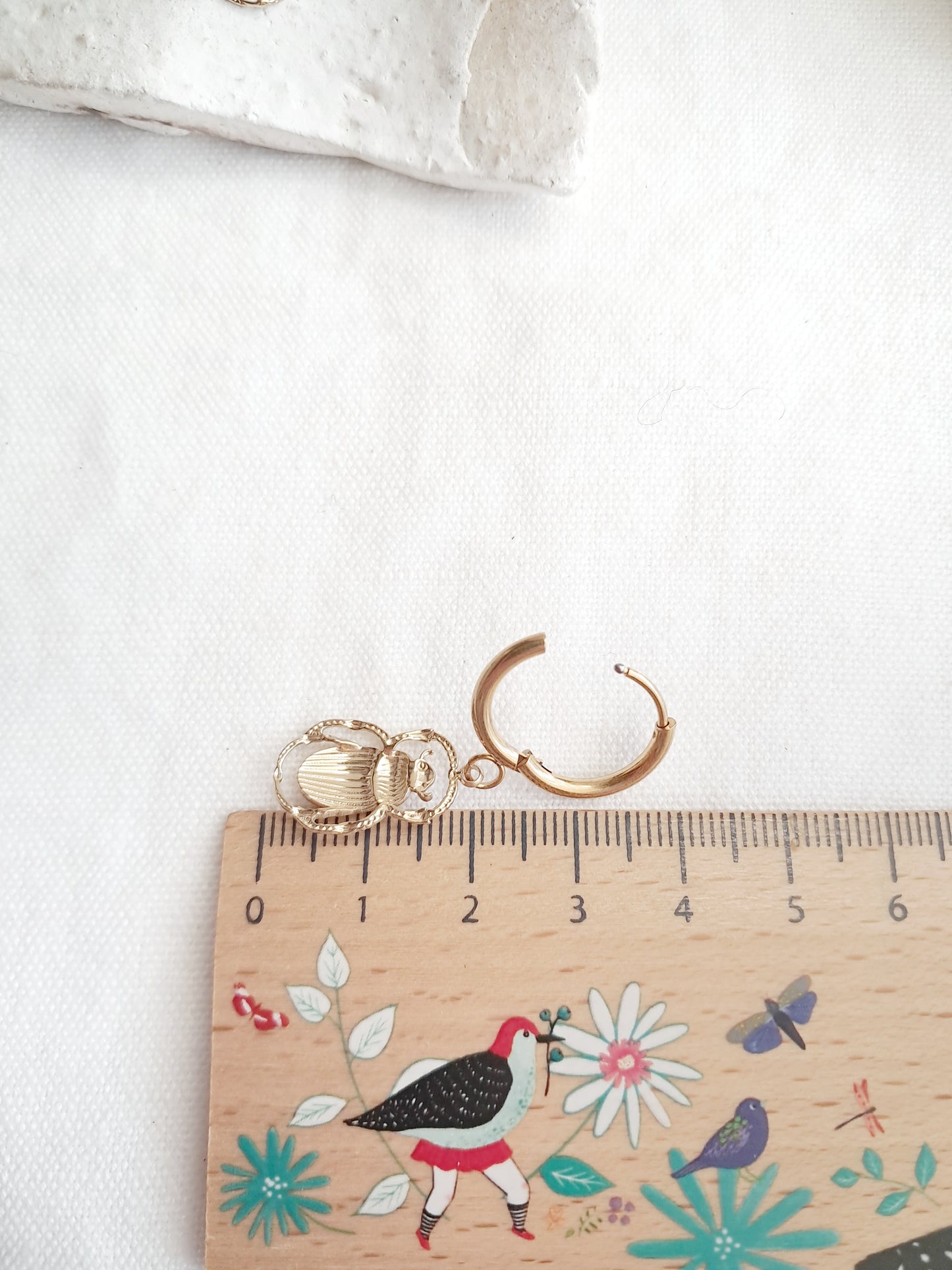 Boucles d'oreilles créoles scarabées