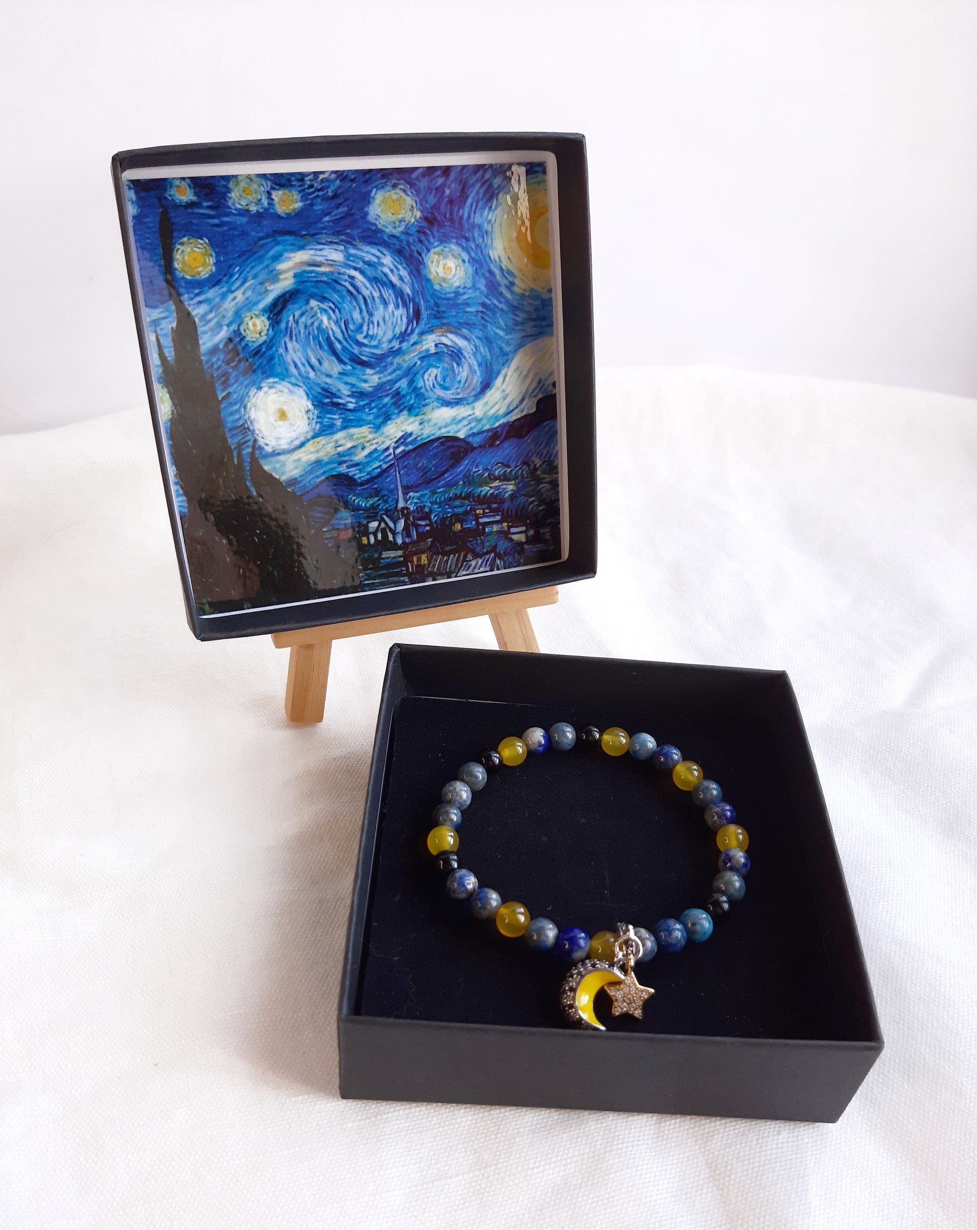 Bracelet "La nuit étoilée" dans sa boîte