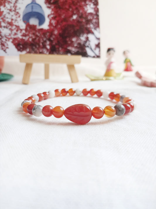 Bracelet N Seoul Tower (엔 서울타워) en opale et agate