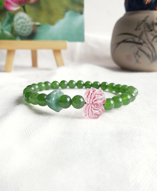 Bracelet lotus rose