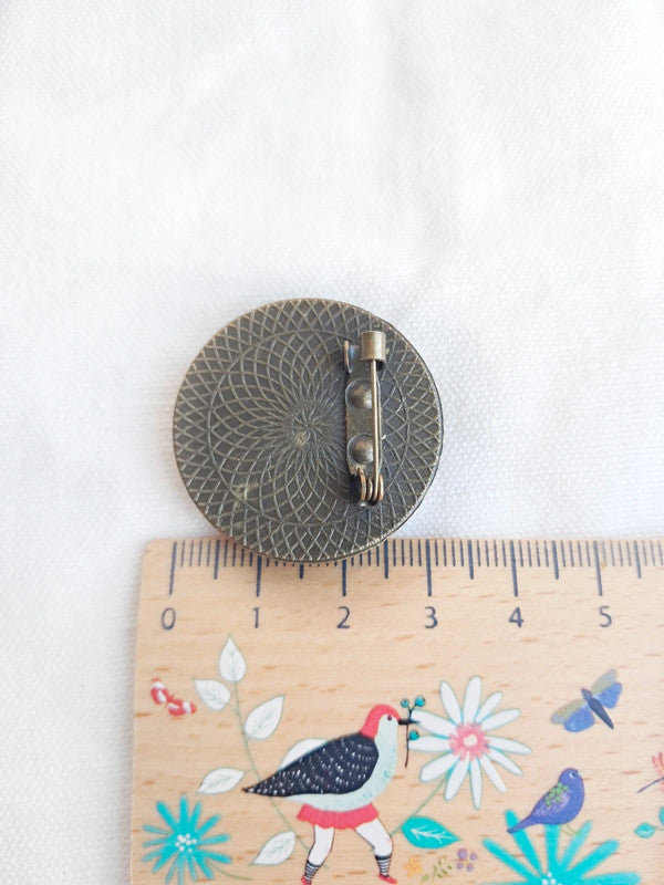 Broche cabochon "Les tournesols" de Van Gogh