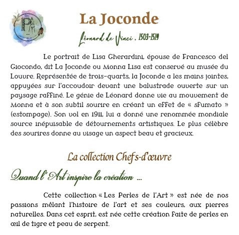 Cartel explicatif "La Joconde"