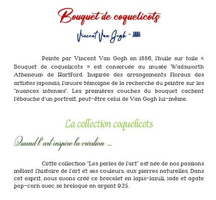 Cartels explicatif "Bouquet de coquelicots"