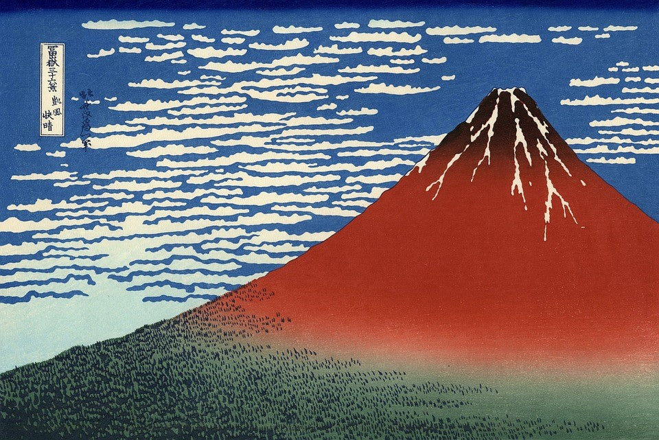 "Le Fuji par temps clair" d'Hokusai