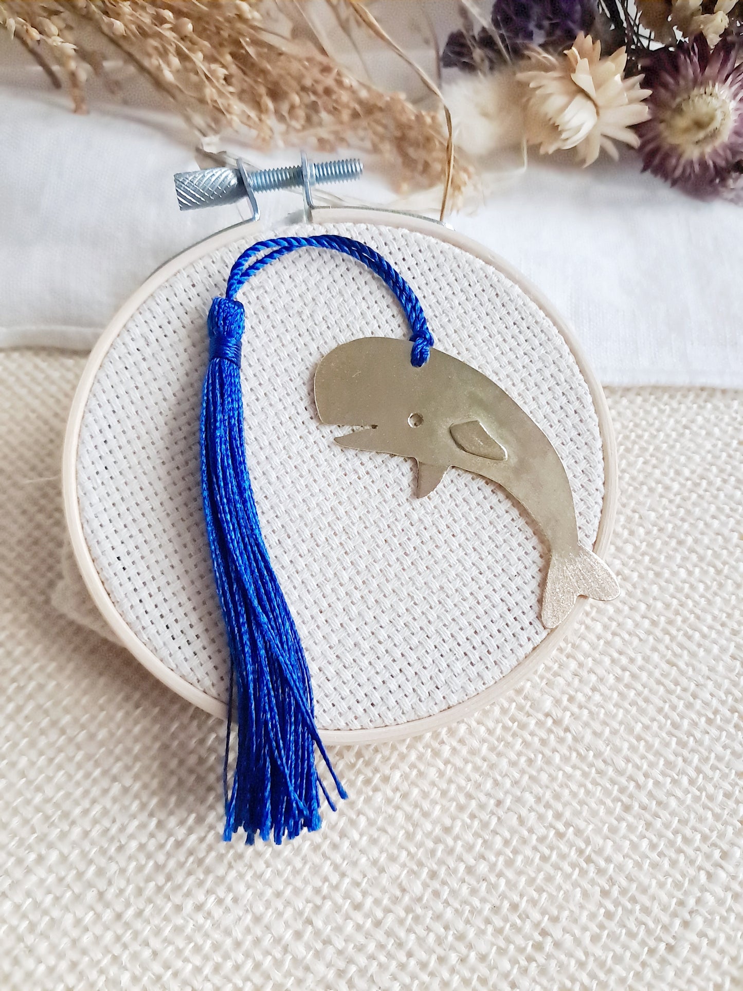 Marque-pages baleine en laiton