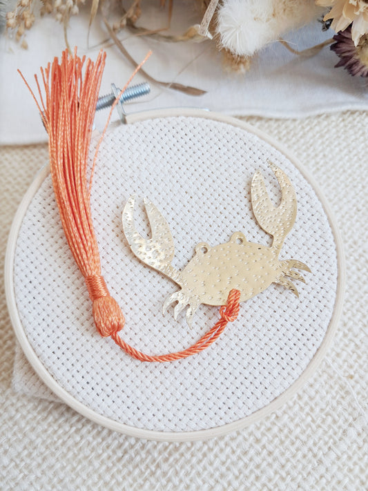 Marque-pages crabe en laiton
