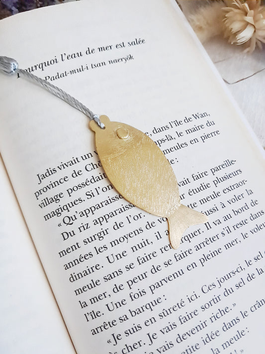 Marque-pages poisson en laiton