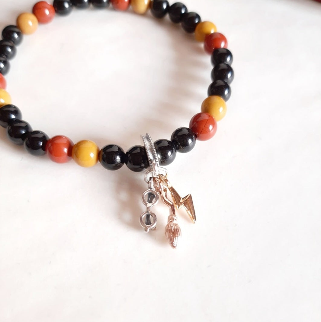 Bracelet les symboles d’Harry Potter avec breloque