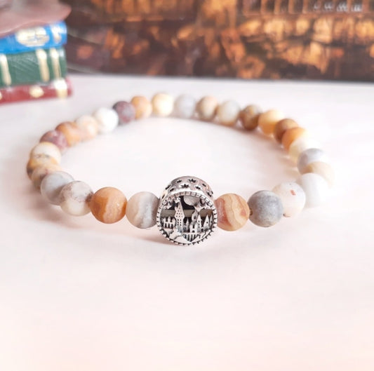 Bracelet Poudlard avec sa breloque