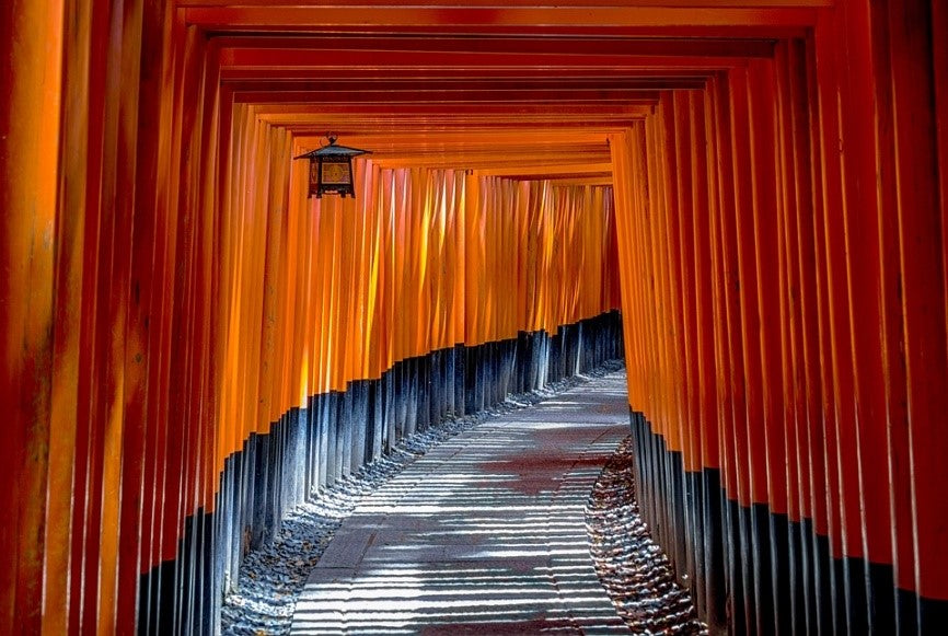 Boucles d'oreilles inspirées du Torii du sanctuaire d’Inari