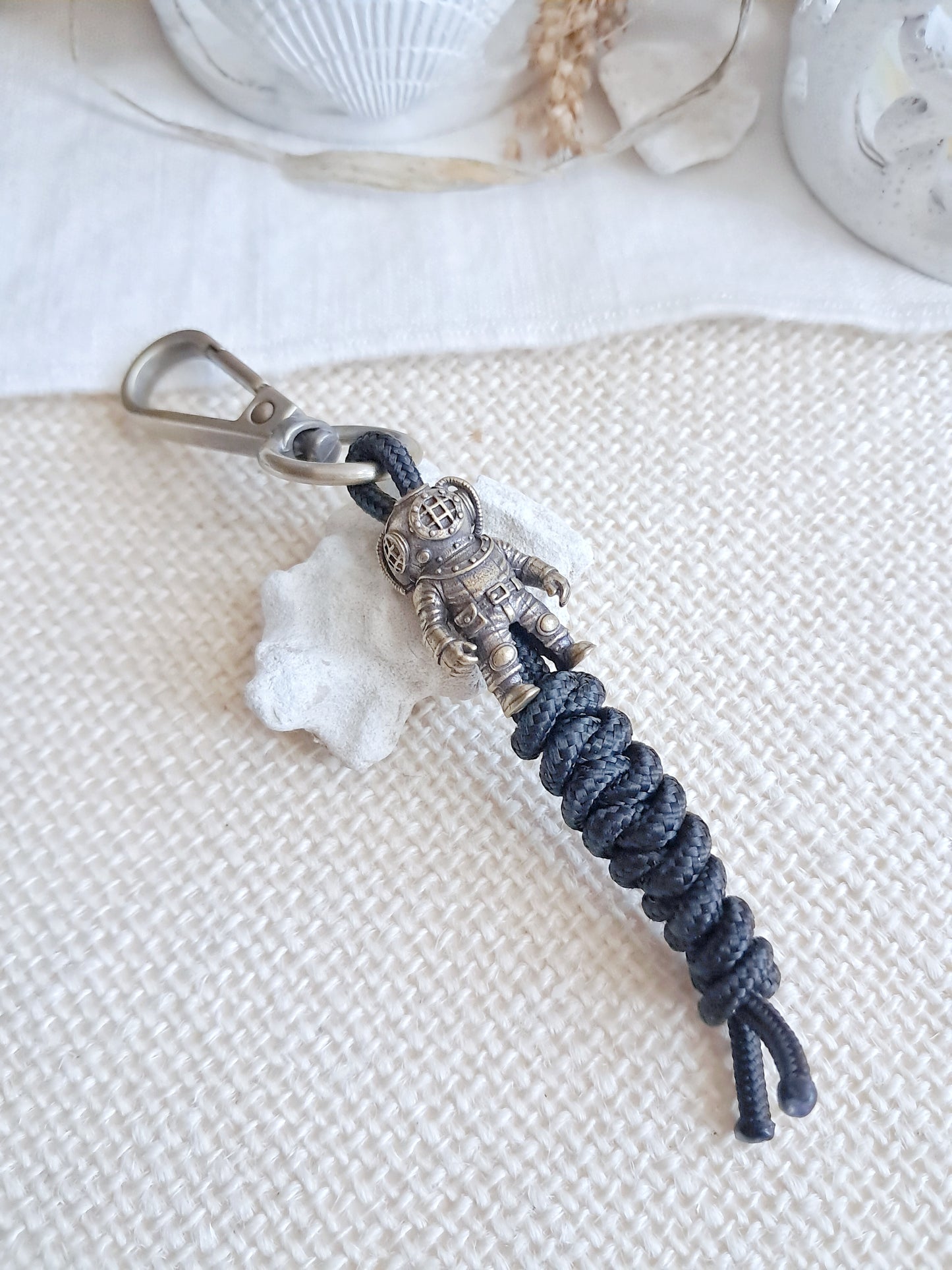 Porte-clés scaphandrier en laiton