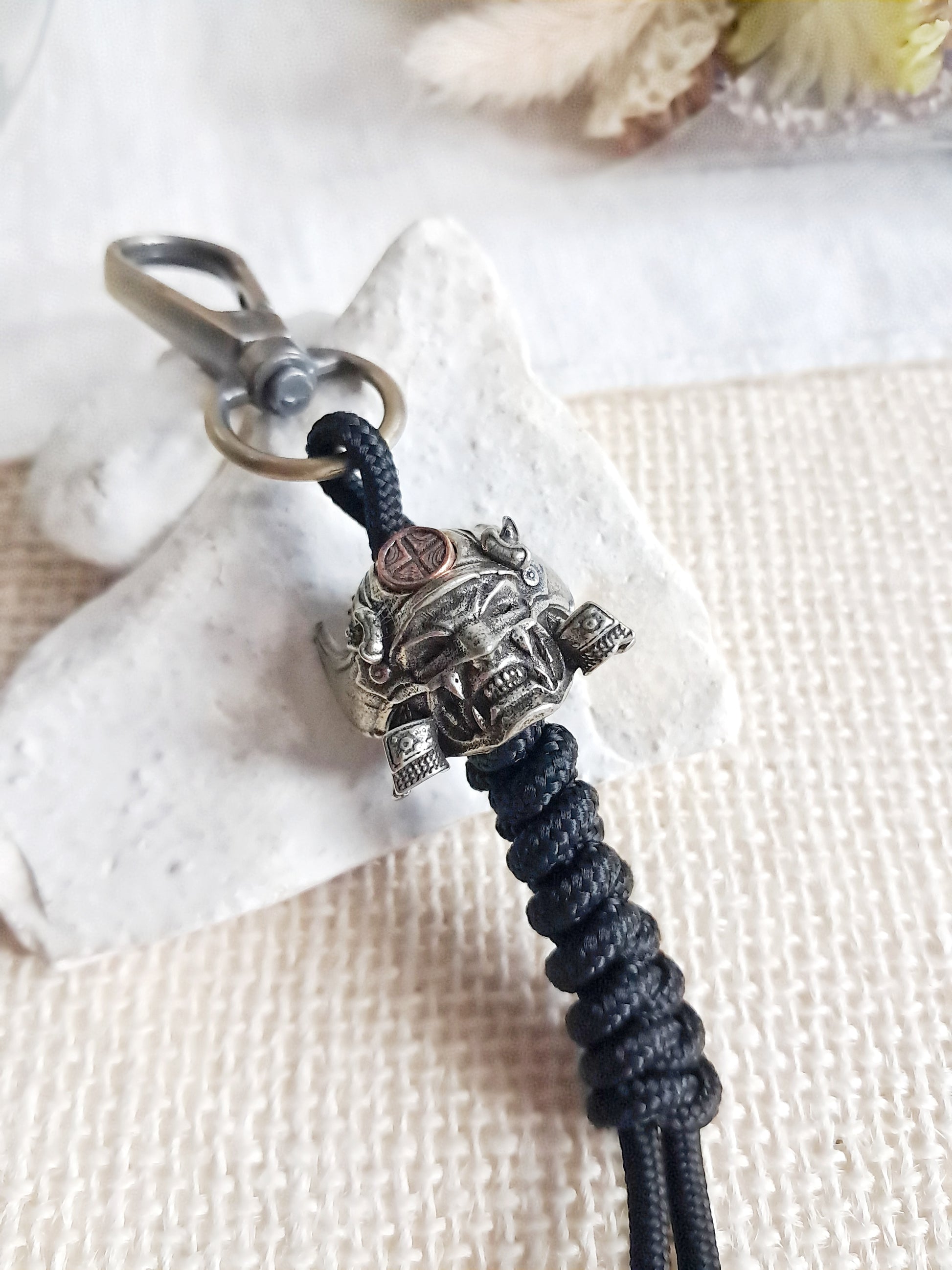 Porte-clés samouraï japonais en laiton