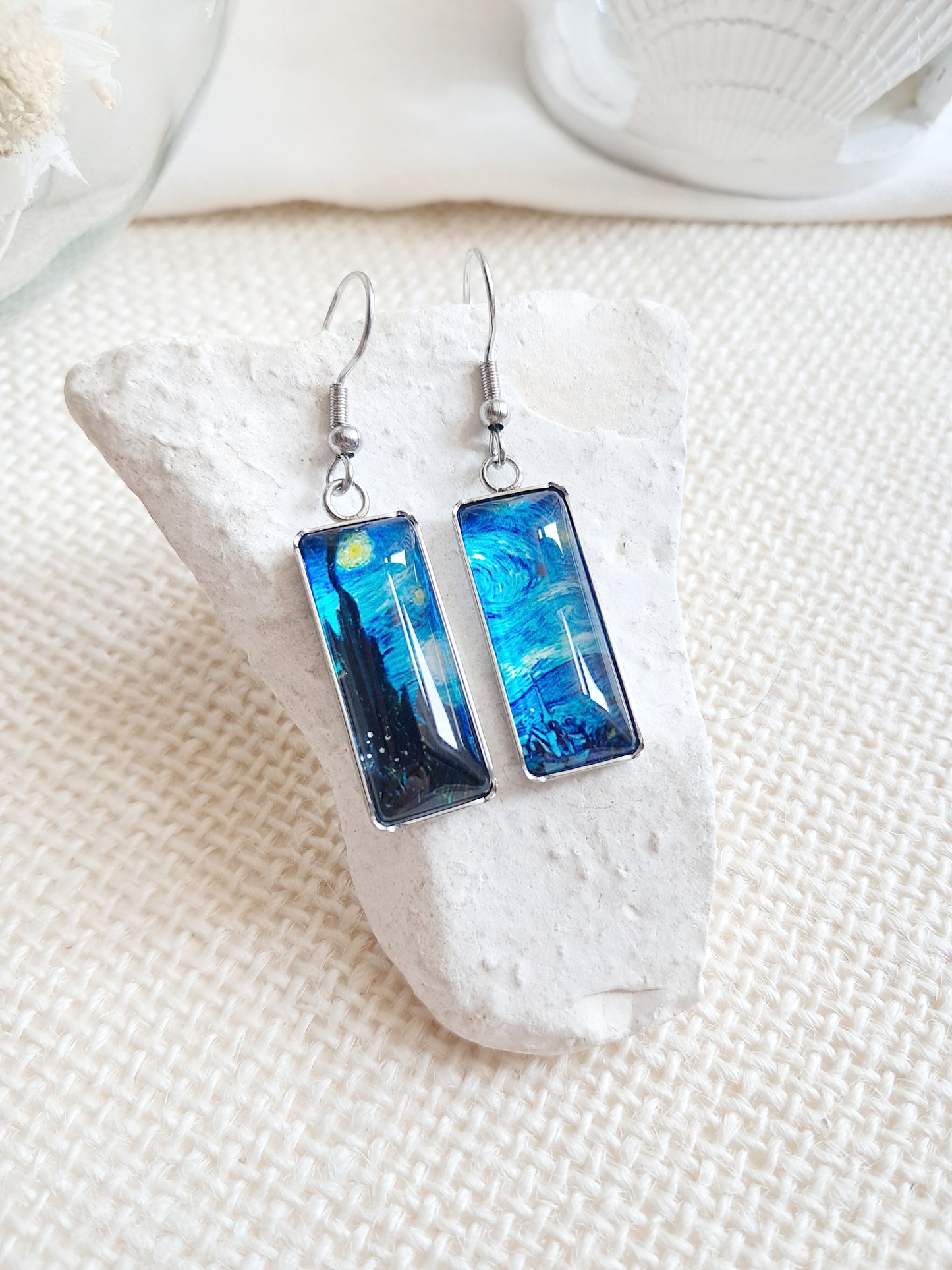 Boucles d'oreilles "La nuit étoilée" de Van Gogh