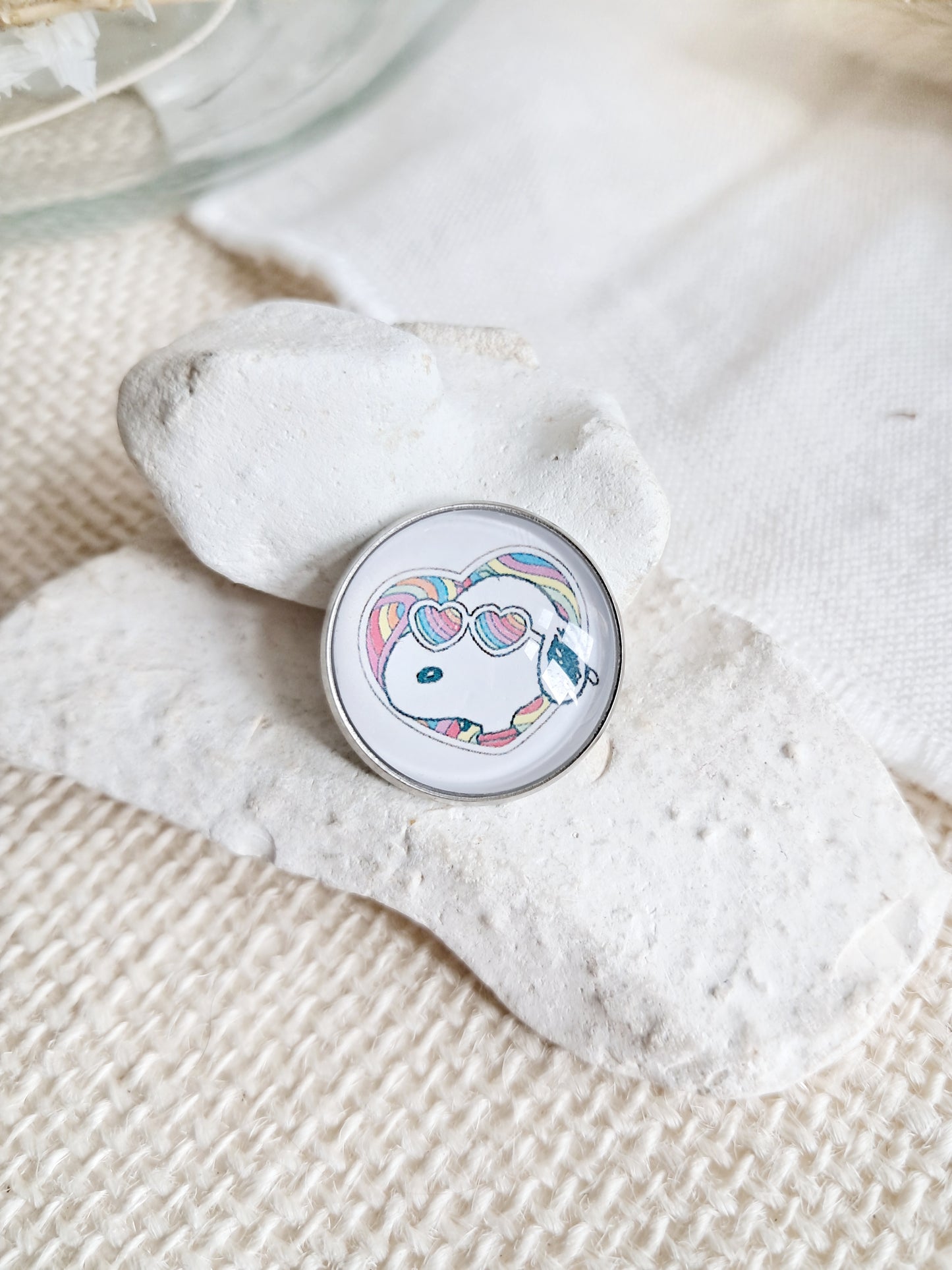 Pin's cabochon Snoopy