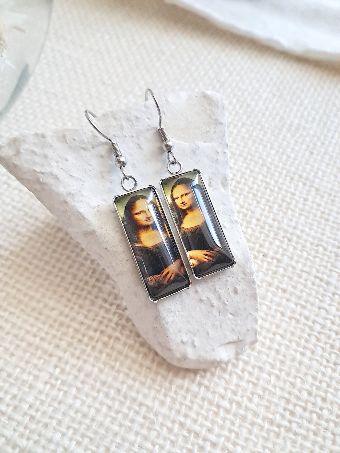 Boucles d'oreilles La Joconde de Léonard de Vinci