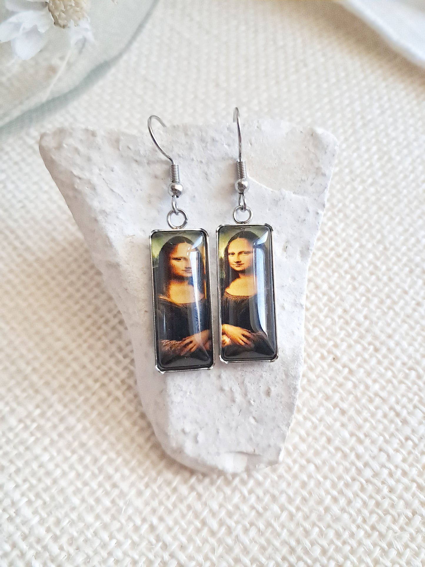 Boucles d'oreilles La Joconde de Léonard de Vinci