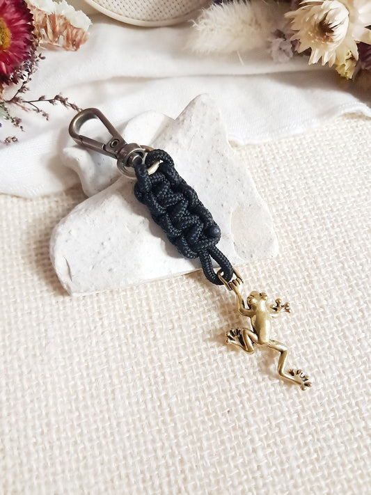 Porte-clés grenouille en laiton